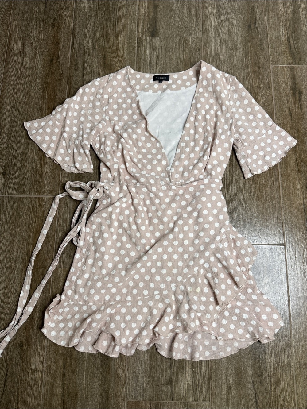 Majorelle x Revolve Coquette Polka Dot Ruffle Wrap Old Money Quiet Luxury M